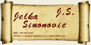 Jelka Simonović vizit kartica